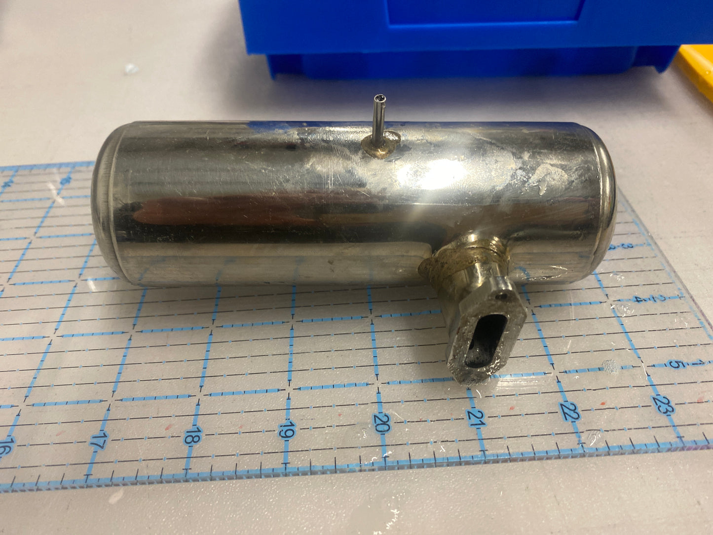 Zimmerman exhaust/muffler 50 size. Left hand fitting.