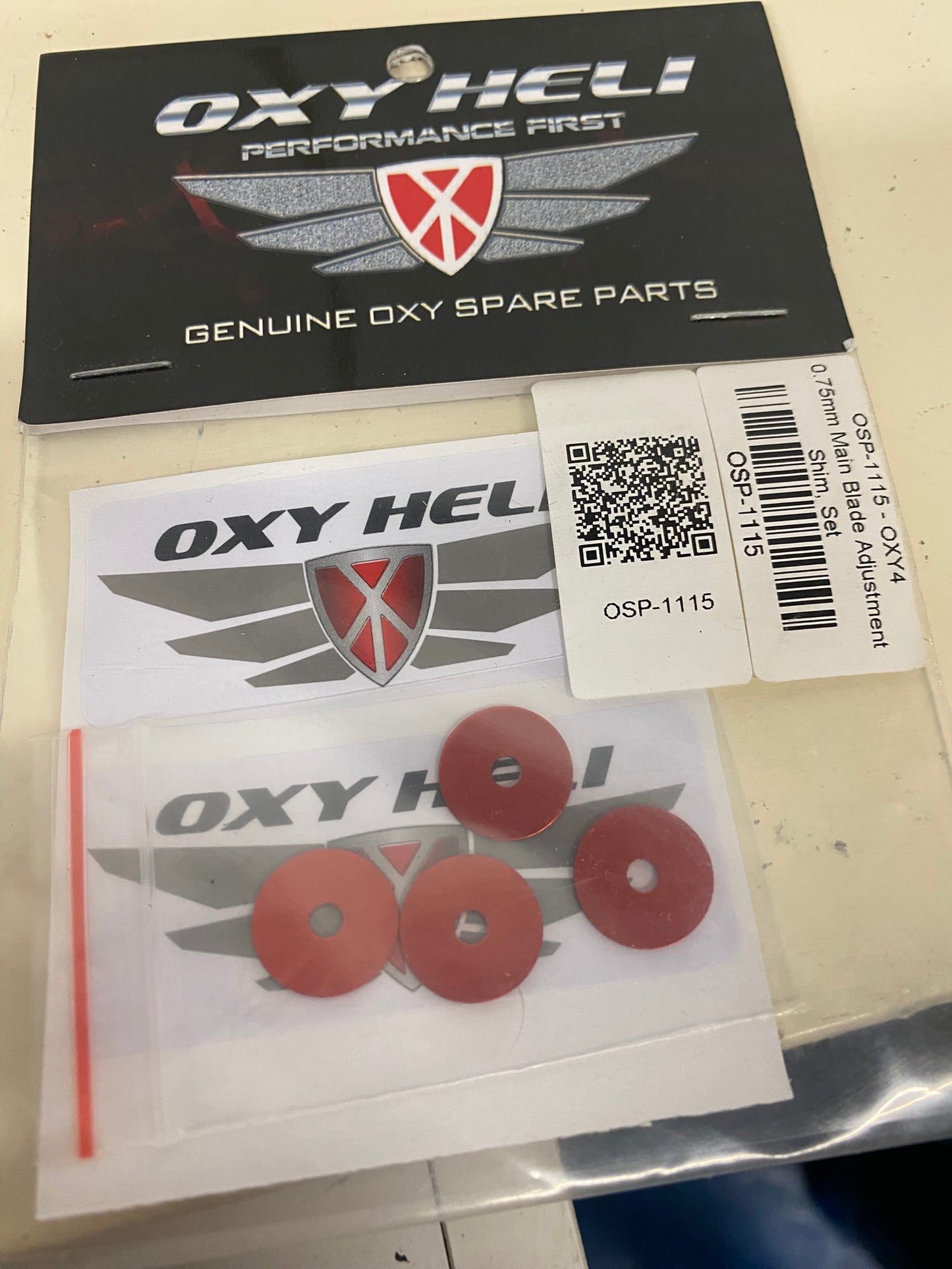 Lynx Heli | Oxy | OXY4 - 0.75mm Main Blade Adjustment Shim, Set OSP-1115