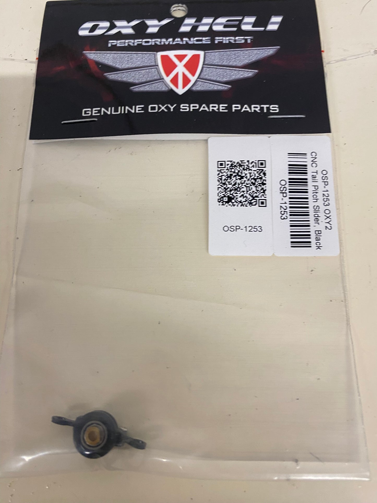 Lynx Heli | Oxy | OXY2 CNC Tail Pitch Slider, Black - OSP-1253