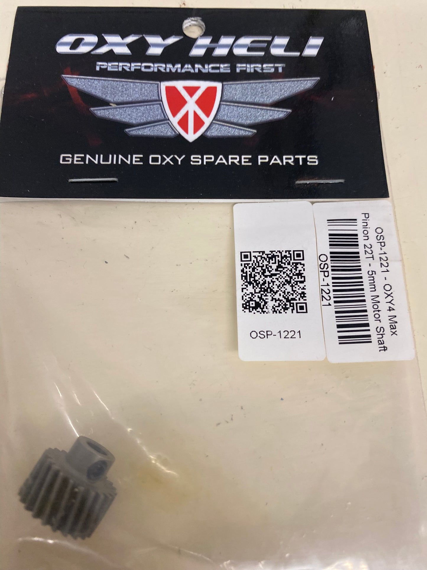 Lynx Heli | Oxy | OXY4 Max Pinion 22T - 5mm Motor Shaft OSP-1221