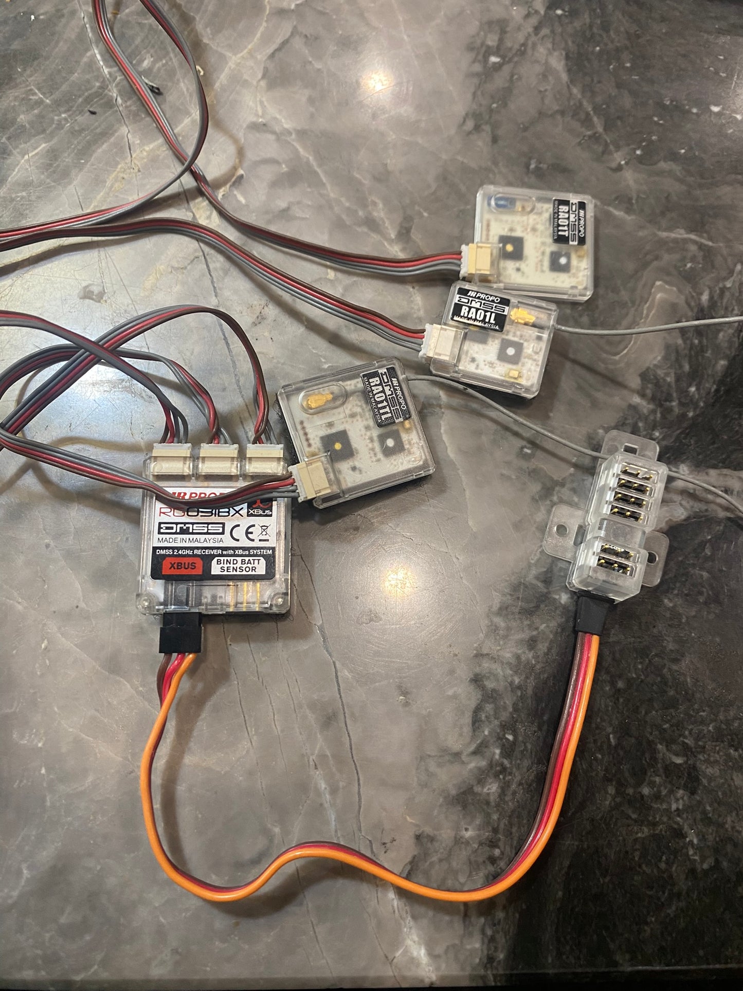 JR RG031BX Receiver system – 3 x satellites, RA01L, T, TL and xbus extension