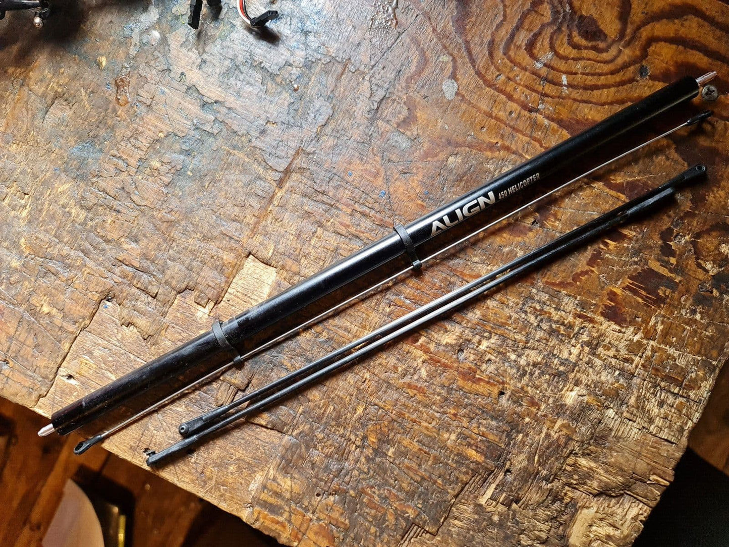 ALIGN TREX 450 PRO TAIL BOOM ASSEMBLY C/W TORQUE DRIVE, PITCH ROD & SUPPORTS