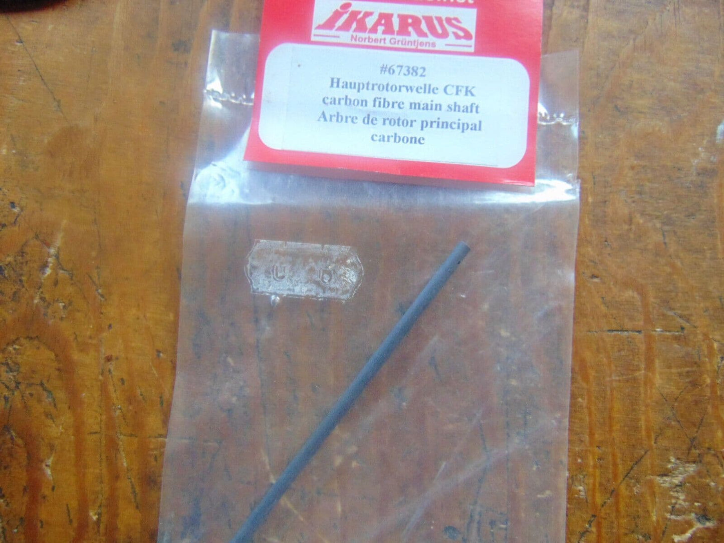 IKARUS PICCOLO CARBON FIBRE MAIN ROTOR SHAFT 67382 BNIB