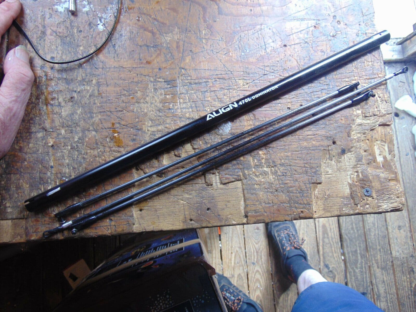 TREX 450 PRO V2 TAIL BOOM ASSEMBLY C/W TORQUE DRIVE, PITCH ROD & SUPPORTS
