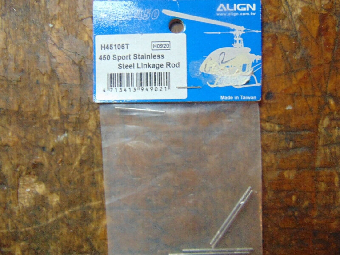 TREX 450 SPORT STAINLESS STEEL LINKAGE ROD H45106T BNIB