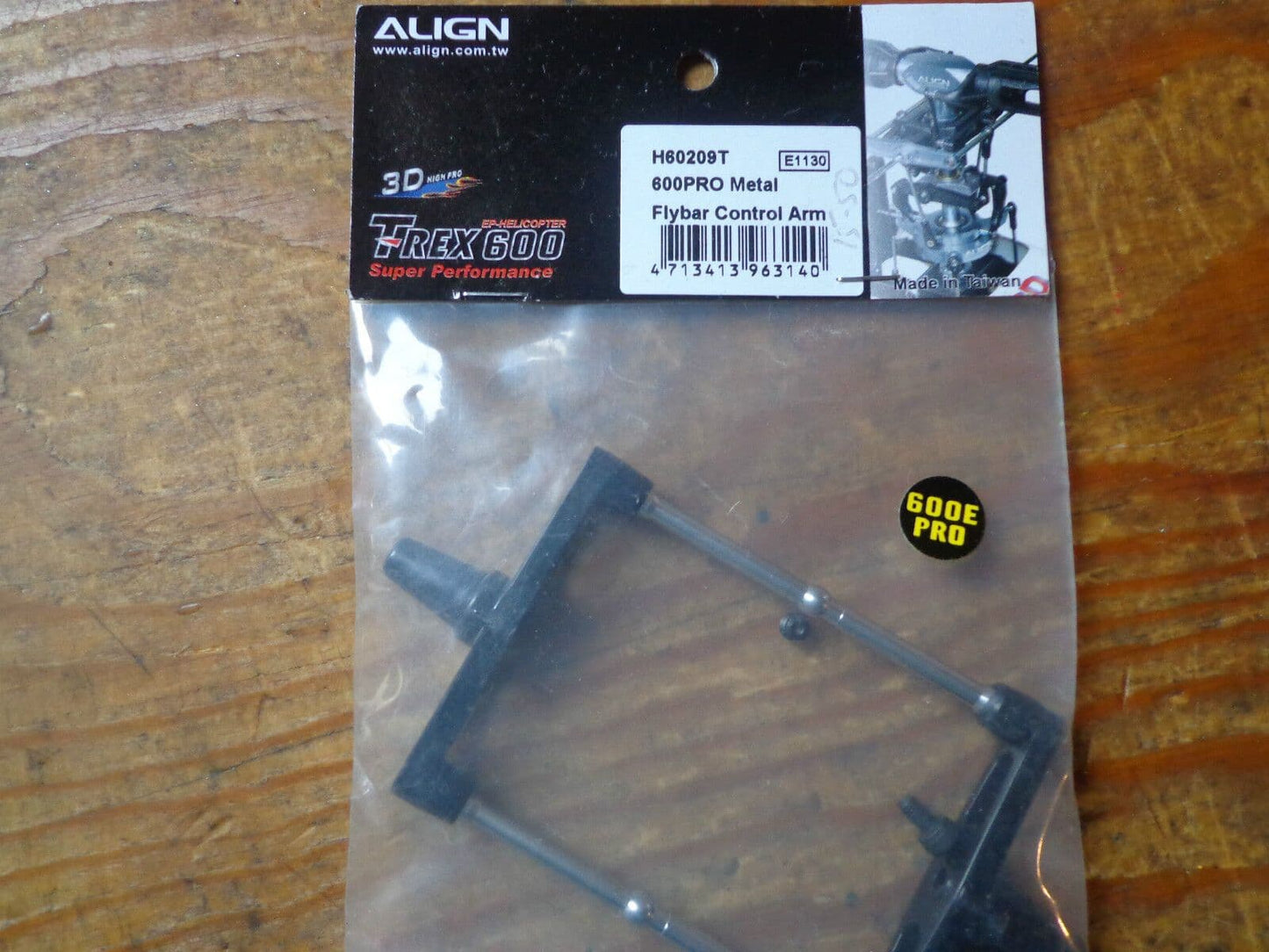 TREX 600 METAL FLYBAR CONTROL HOOP BLACK H60209T BNIB