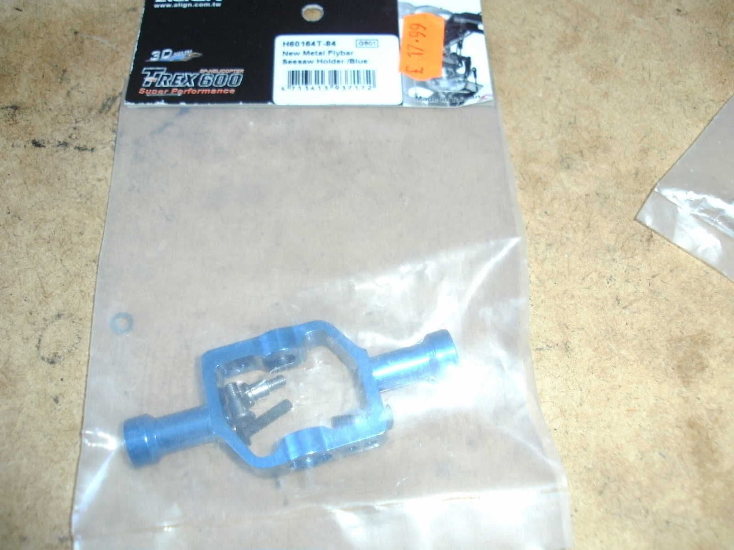 TREX 600 METAL FLYBAR SEESAW BLUE H60164T-84 BNIB