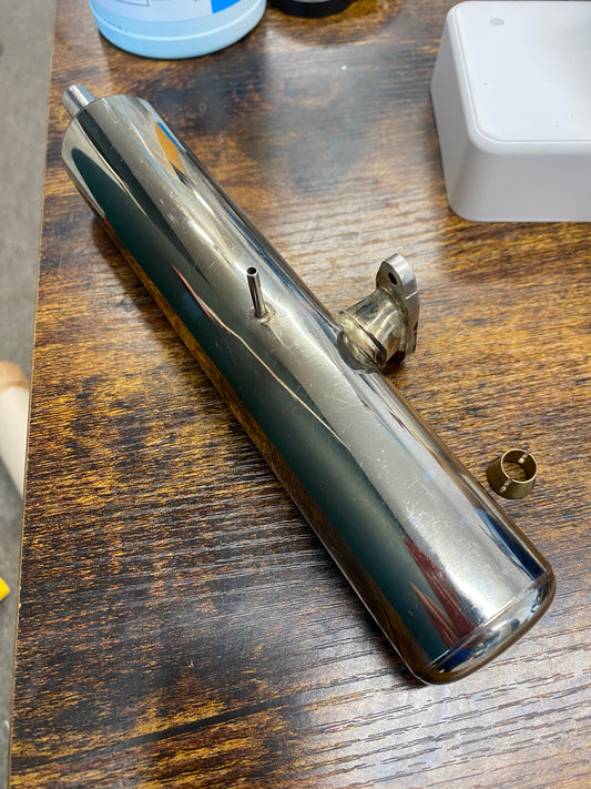Zimmerman muffler right hand and engine shaft collet