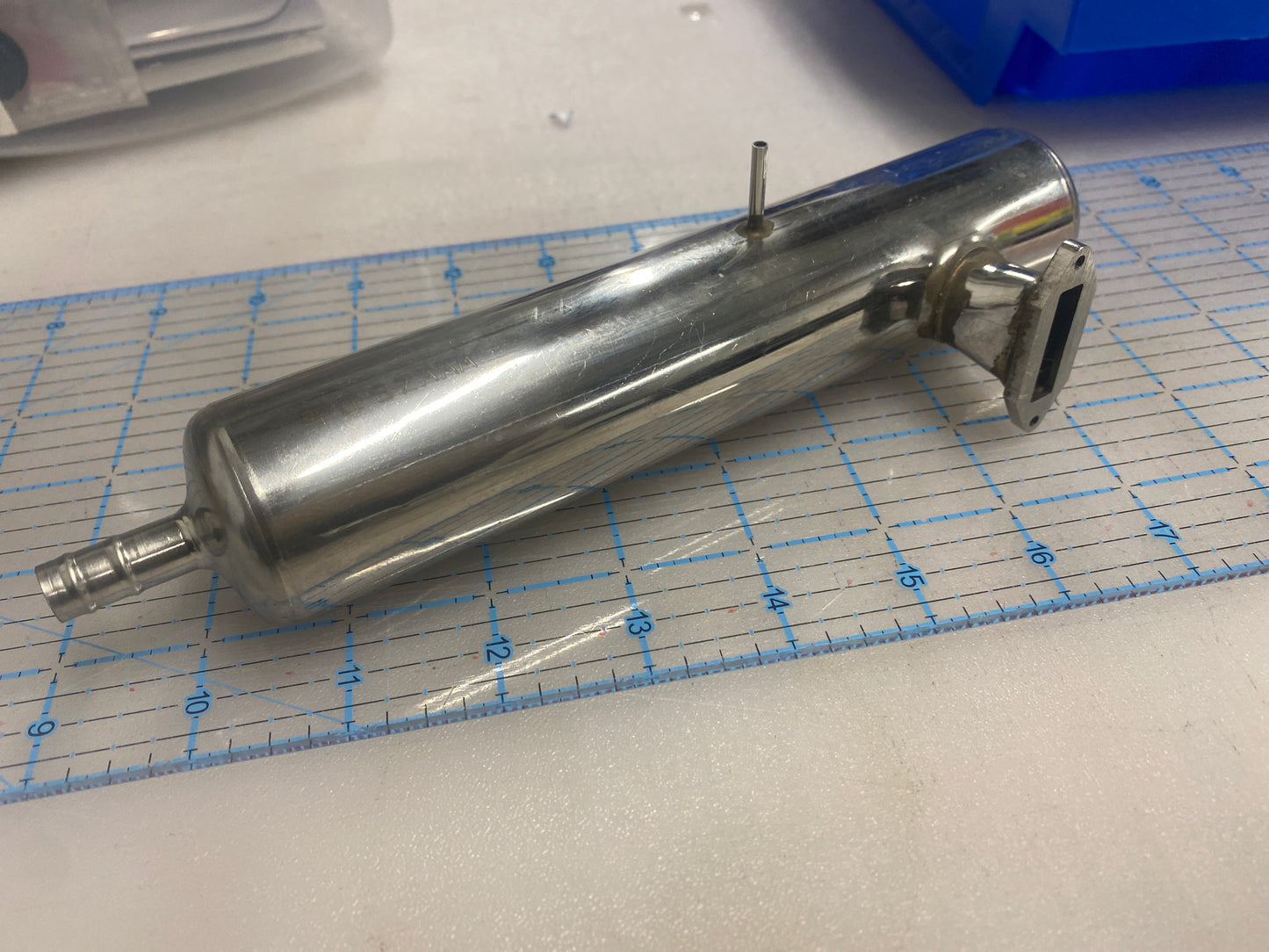 Zimmerman exhaust/muffler 50 size. Left hand fitting.