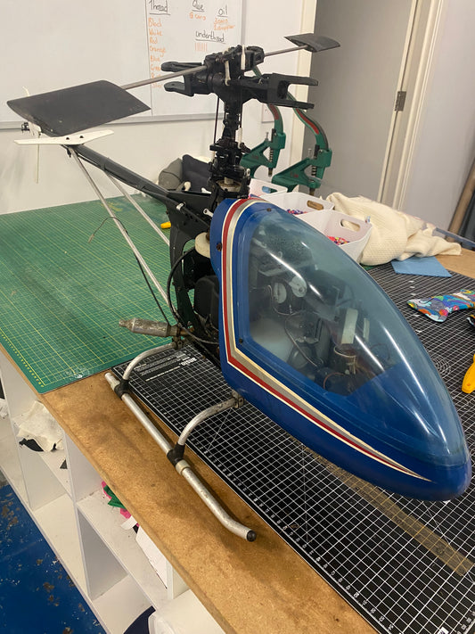 Kalt FC Baron Vintage Heliopter. Four stroke with OS91 airframe - winter project