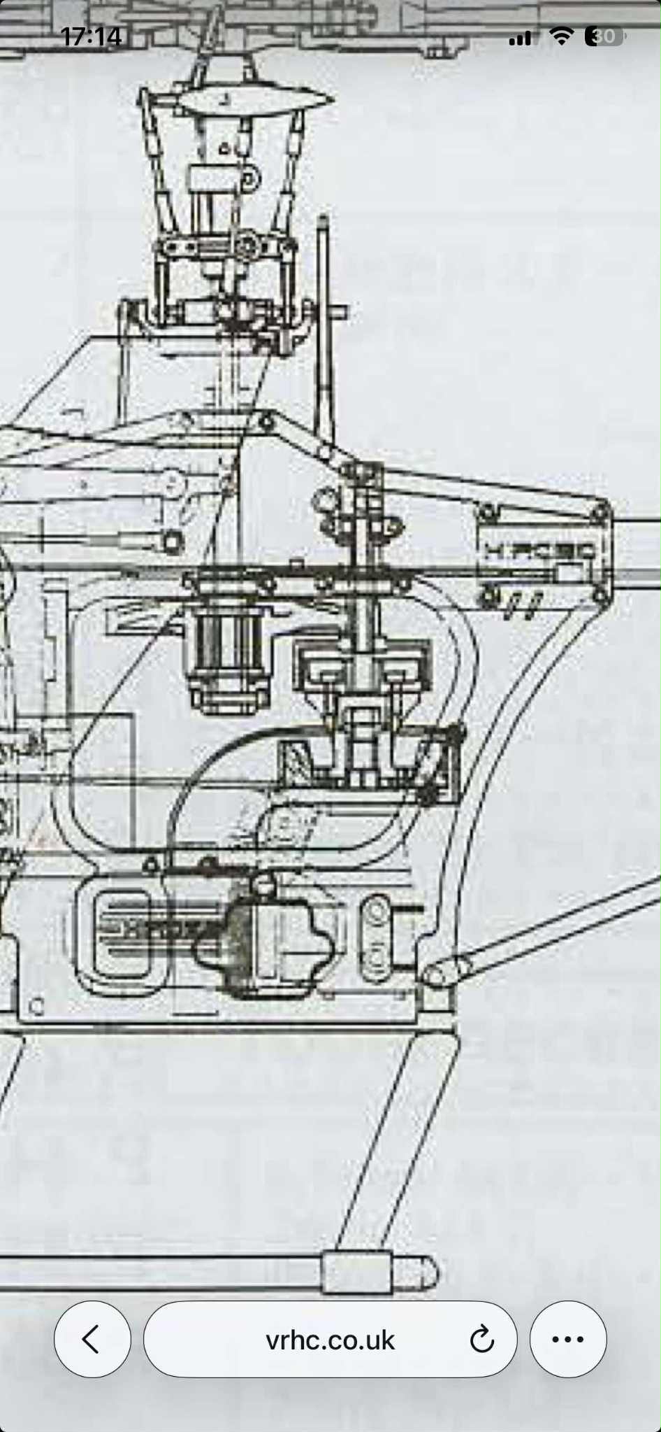 Hirobo Shuttle belt drive to top start conversion kit.