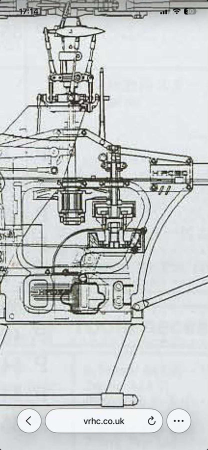Hirobo Shuttle belt drive to top start conversion kit.