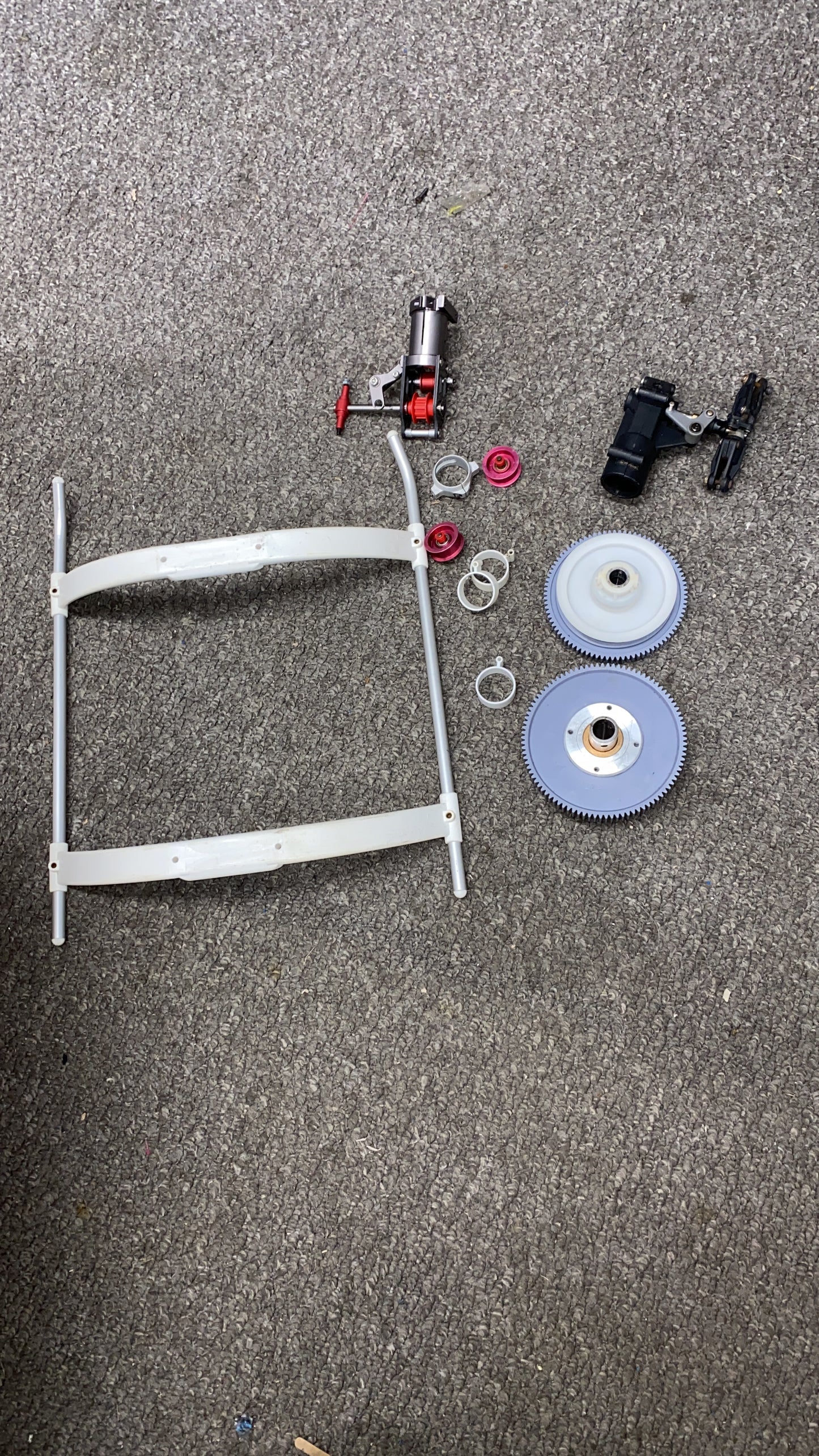 Assorted raptor parts.