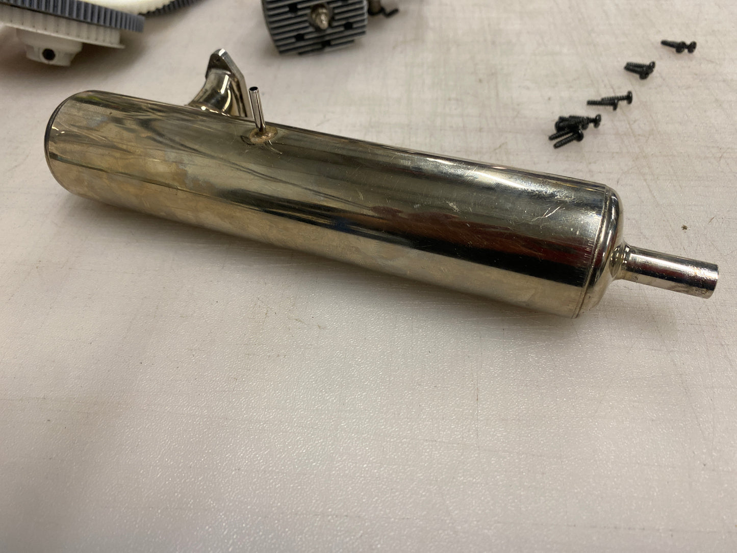 Zimmerman exhaust/muffler 50 size. Left hand fitting.