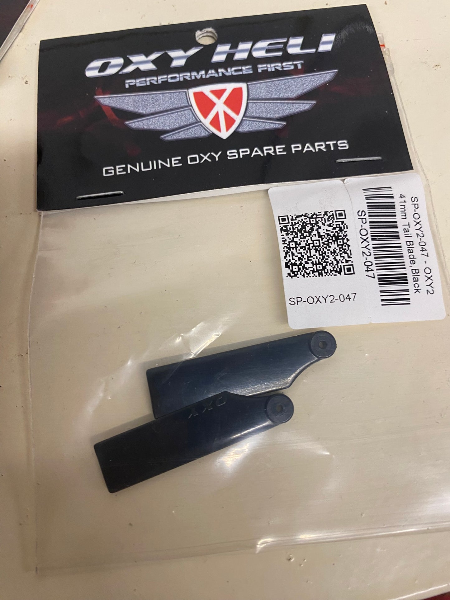 Lynx Heli | Oxy |  OXY2 - 41mm Tail Blade, Black - SP-OXY2-047