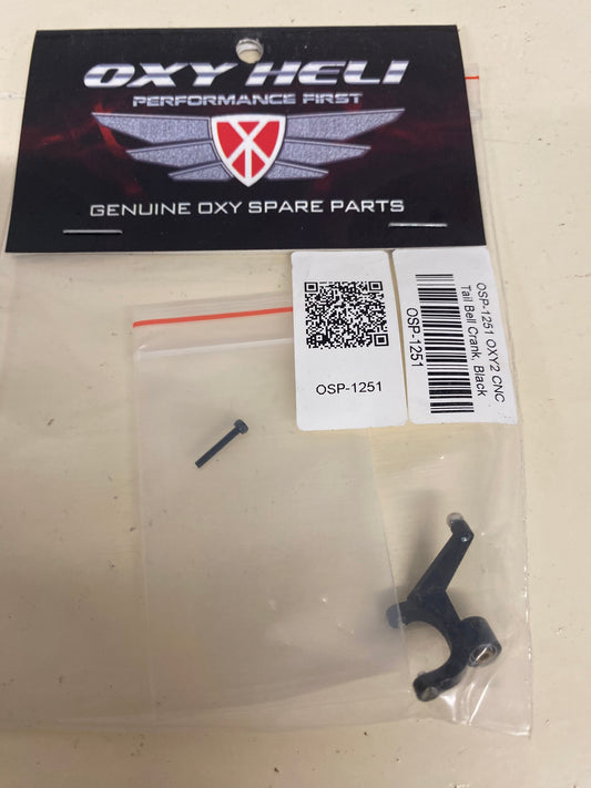 Lynx Heli | Oxy |  OXY2 CNC Tail Bell Crank Black - OSP-1251