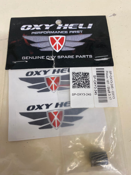 Lynx Heli | Oxy |  OXY3 - Pinion 16T - Shaft 3.17 SP-OXY3-245