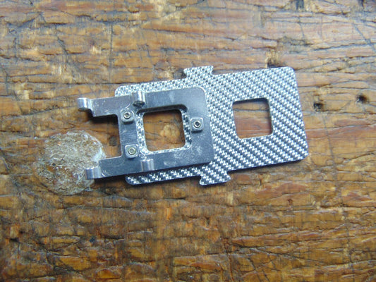 ALIGN TREX 450 SE V2 SILVER CARBON FIBRE & ALLOY BATTERY MOUNTING