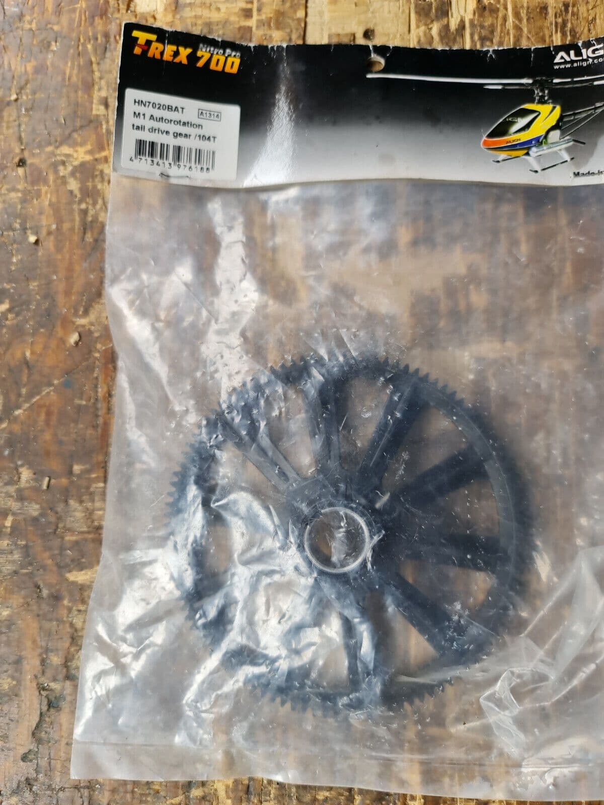 ALIGN TREX 700L AUTO-ROTATION TAIL DRIVE GEAR 104t M1 SLANT CUT HN7020BAT  BNIB