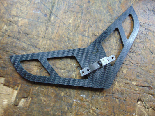 CENTURY HAWK 30 CARBON FIBRE HORIZONTAL TAIL FIN & ALLOY MOUNTING