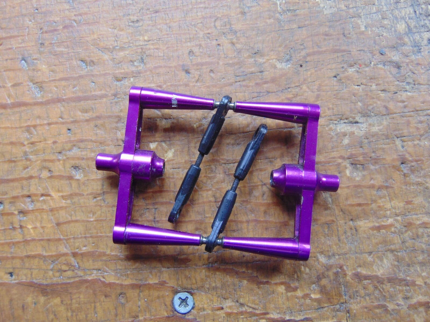 CENTURY RADIKAL GASSER PURPLE ALLOY FLYBAR CONTROL HOOP & LINKS