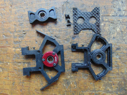 GAUI X3 MAIN SHAFT BEARINGS & SERVO MOUNTING ASSEMBLY