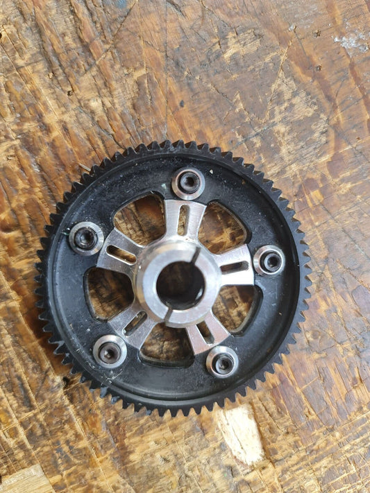 GOBLIN 700 CNC DELRIN MAIN SHAFT DRIVE GEAR & ALLOY MOUNTING HUB