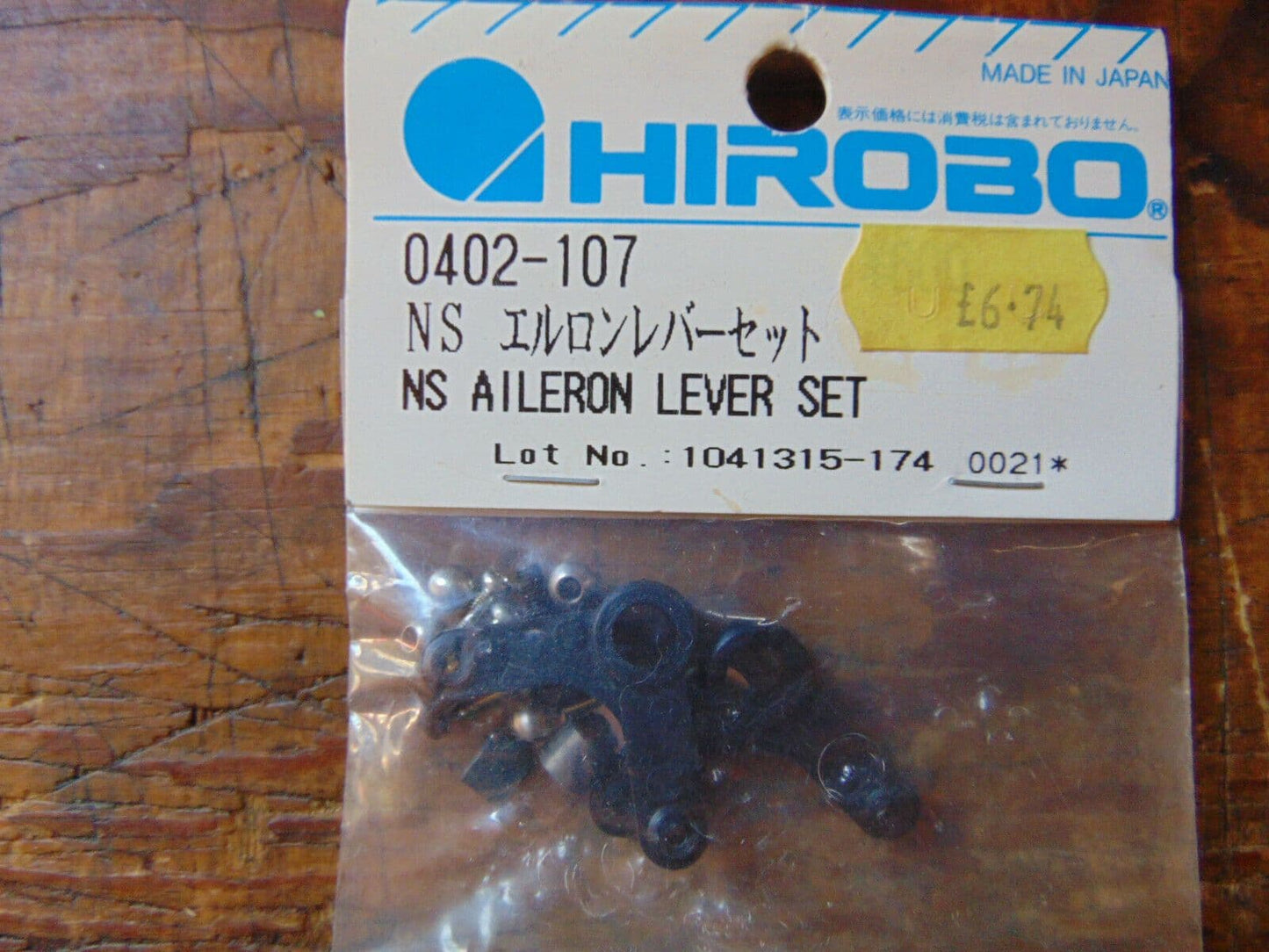 HIROBO SHUTTLE NS AILERON LEVER SET 0402-107  BNIB