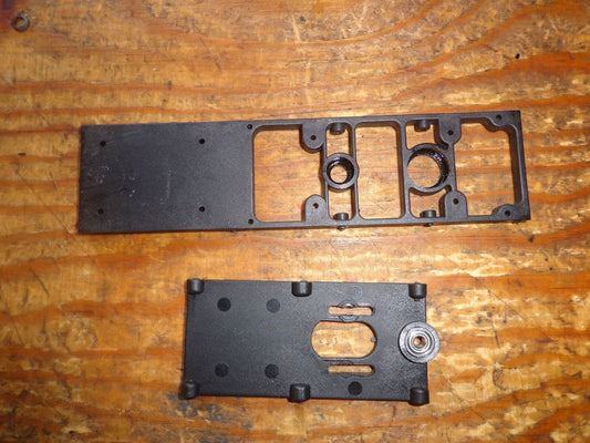 KYOSHO CALIBER 400 EP LOWER MAIN FRAME SECTION & ENGINE MOUNTING