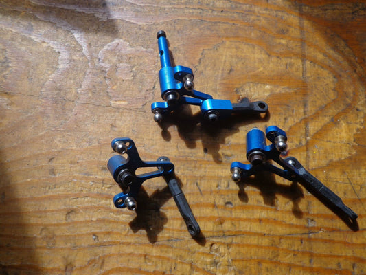 MDC TORNADO BLUE ALLOY AILERON & ELEVATOR CONTROL ARMS