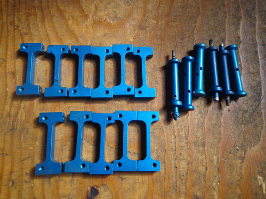 MDC TORNADO BLUE ALLOY MAIN FRAME SPACERS ETC