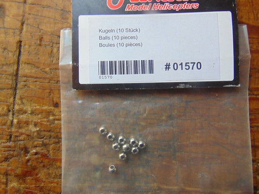 MIKADO LOGO 10 BALLS 2.5 mm (10 PIECES) #01570  BNIB
