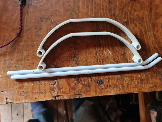 MIKADO LOGO 600 WHITE LANDING STRUTS & SKIDS