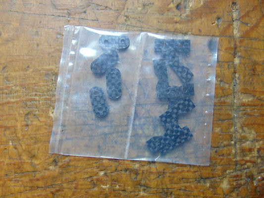 OUTRAGE FUSION 50 CARBON FIBRE CANOPY TABS & SERVO RETAINERS UNUSED