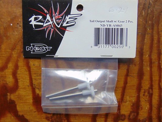 RAVE 450 TAIL OUTPUT SHAFTTS C/W GEAR ND-YR-AS043  BNIB