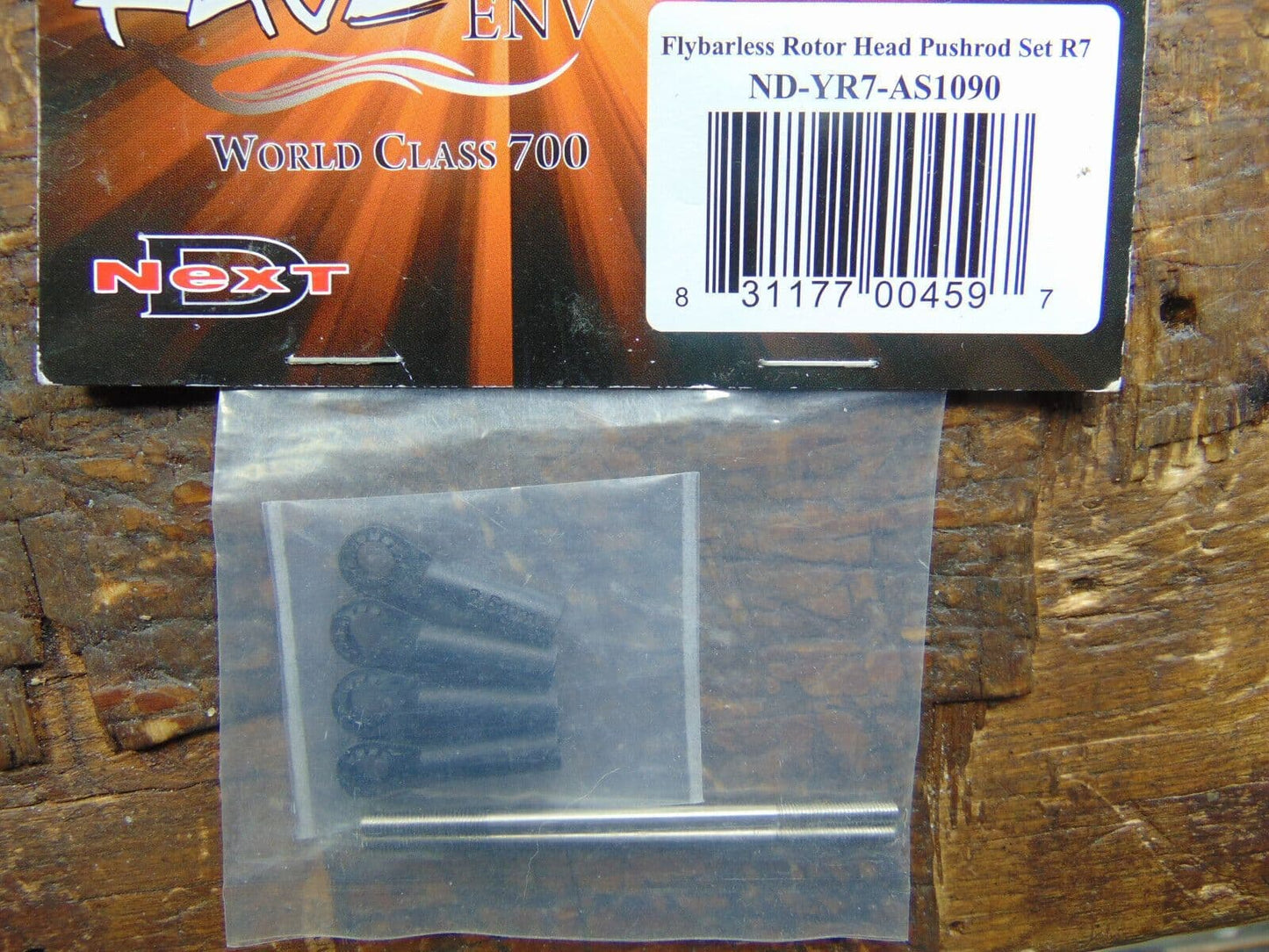 RAVE ENV FLYBARLESS ROTOR HEAD PUSH ROD SET R7 ND-YR7-AS1090  BNIB