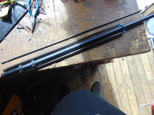 ROBBE CONQUEST TAIL BOOM C/W TORQUE DRIVE CARBON FIBRE SUPPORTS & PITCH ROD ETC