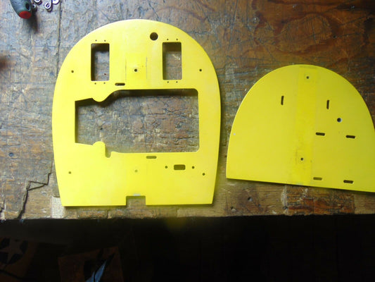 SCHLUTER HELI-BABY FRONT COCKPIT SECTIONS, SERVO & RADIO MOUNTING TRAYS UNUSED