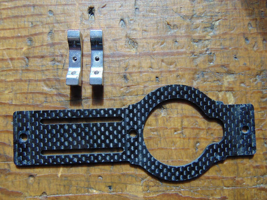 TREX 450 PRO CARBON FIBRE LOWER FRAME SECTION & ALLOY FRAME SPACERS