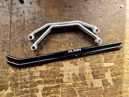 TREX 600 LANDING STRUTS & SKIDS TAIL RAISING TYPE