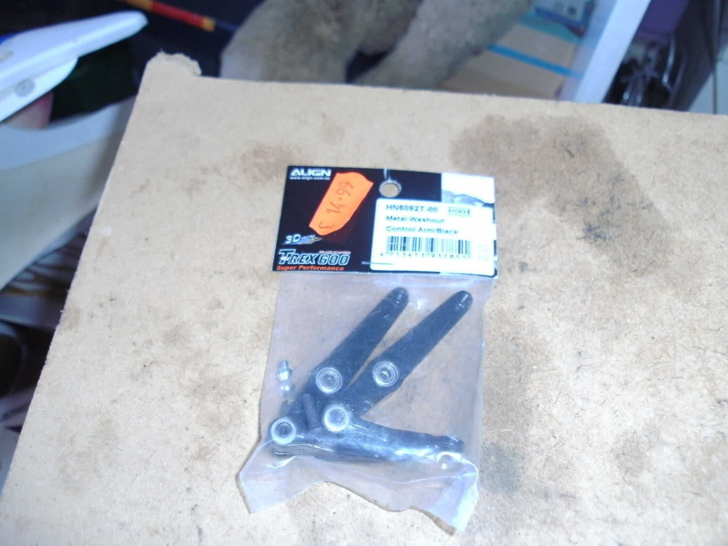 TREX 600 METAL WASHOUT CONTROL ARMS BLUE HN6092-T  BNIB