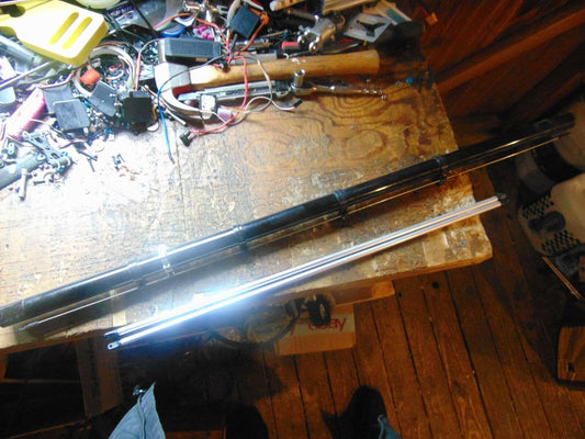 TZ 90 V2 TAIL BOOM ASSEMBLY C/W PITCH ROD & SUPPORTS ETC