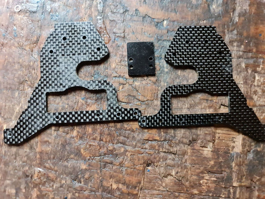 X-CELL FURY 90  CARBON FIBRE CLUTCH MOUNTING PLATES & FRAME SPACER