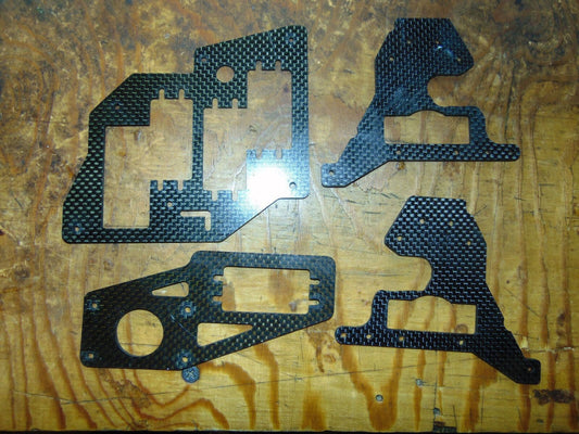 X-CELL FURY 90 CARBON FIBRE MAIN FRAME SECTIONS